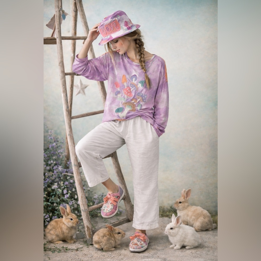 Colorful shabby chic bucket hat - Picture 4 of 11